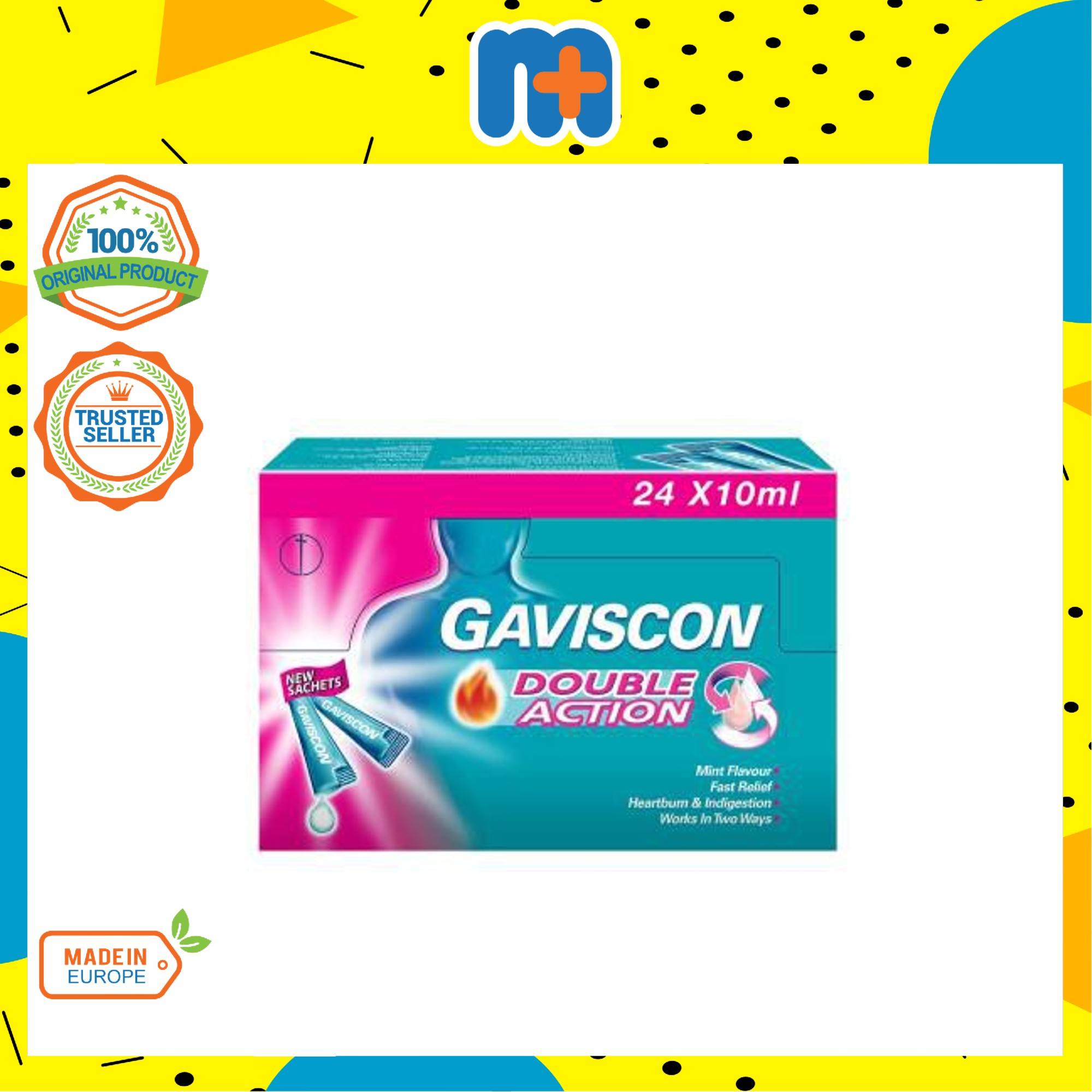 GAVISCON DOUBLE ACTION SACHETS 10ML X 24S
